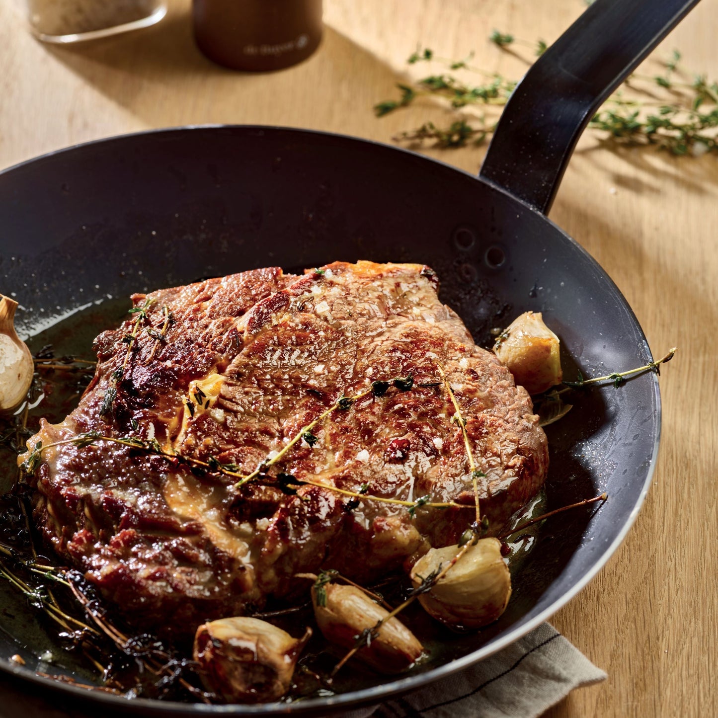 Blue Carbon Steel Fry Pan