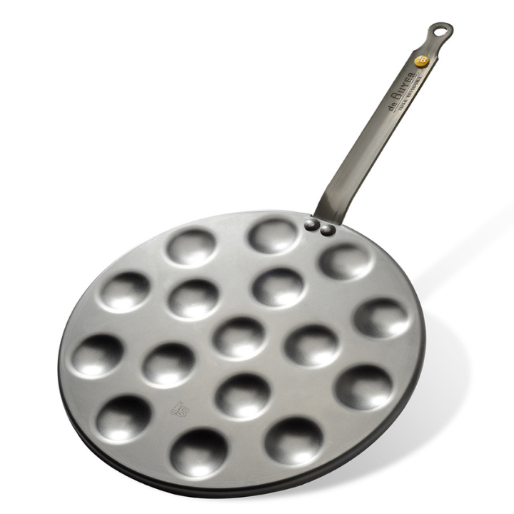 MINERAL B Carbon Steel Aebleskiver & Poffertjes Pan