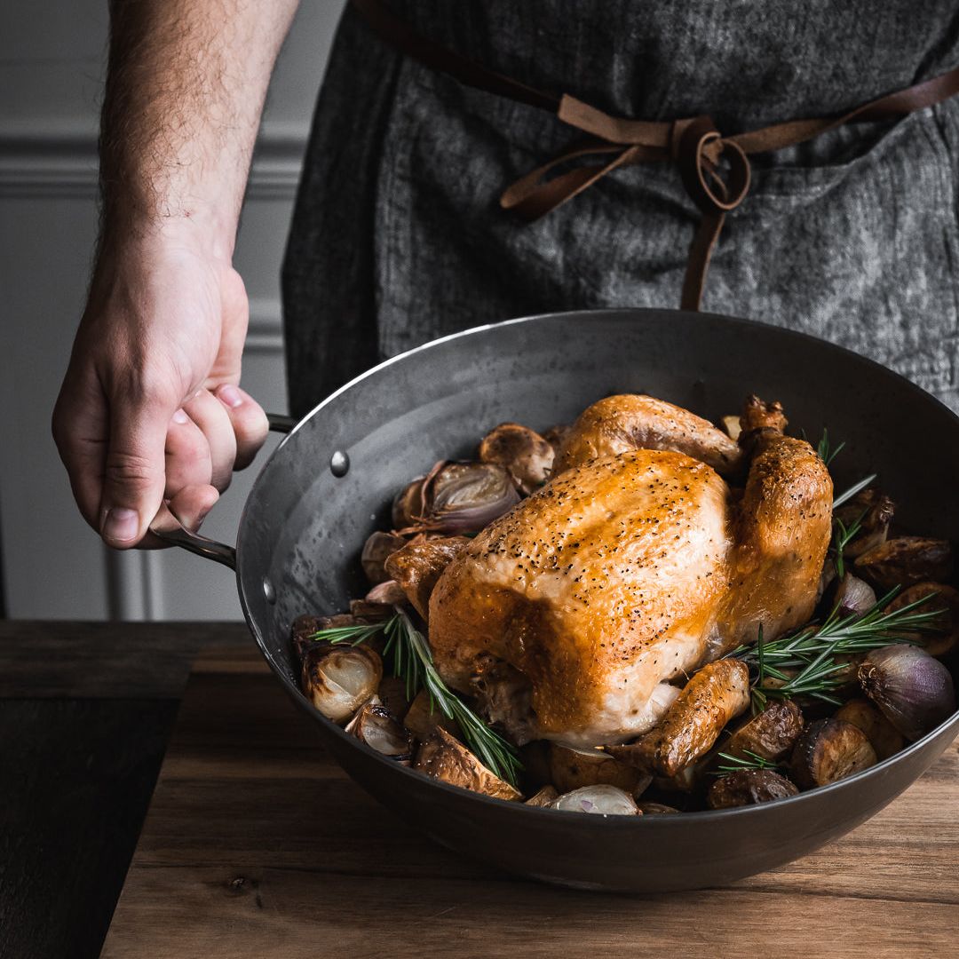 MINERAL B Carbon Steel Country Fry Pan 2 Handles