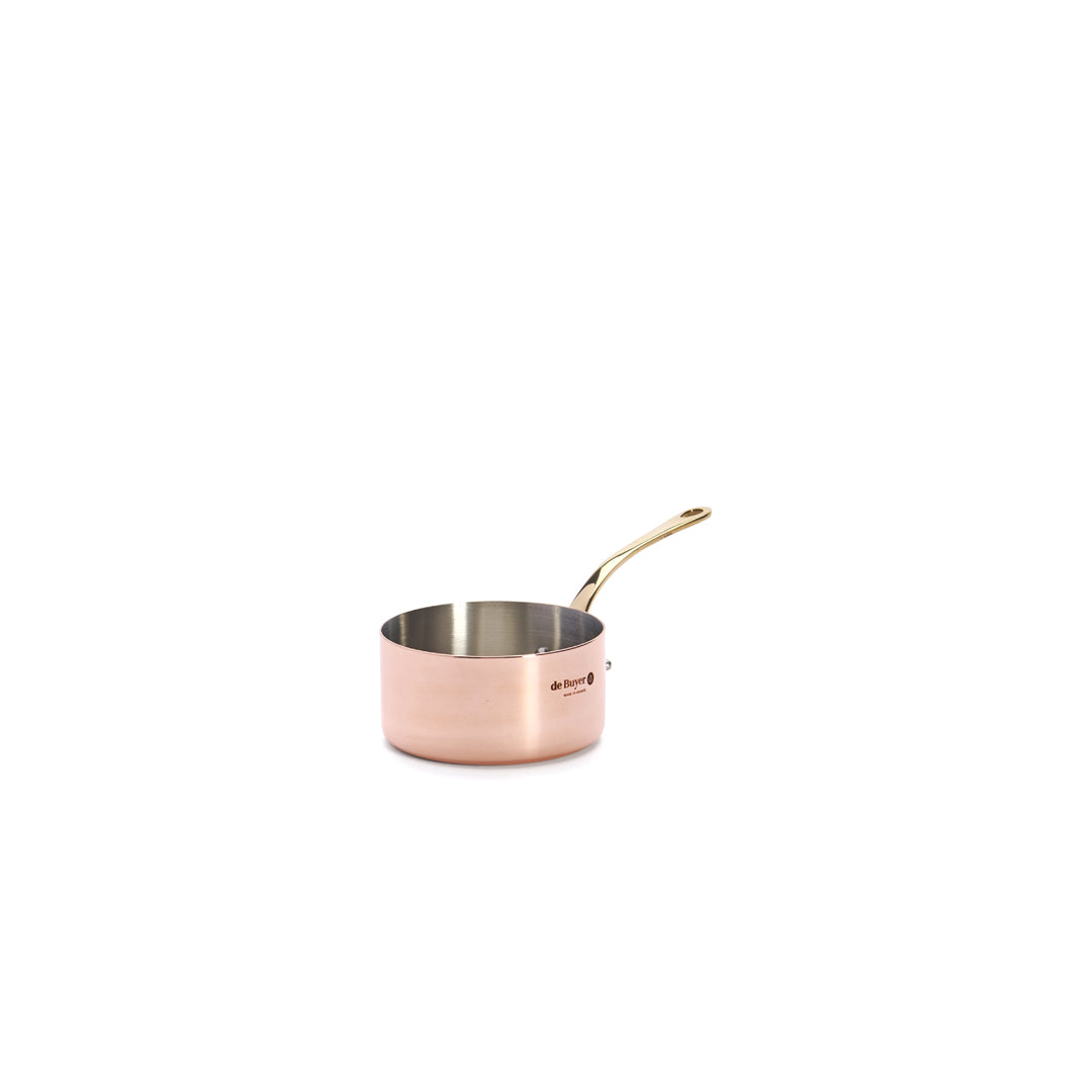 INOCUIVRE SERVICE Copper Saucepan with Brass Handle