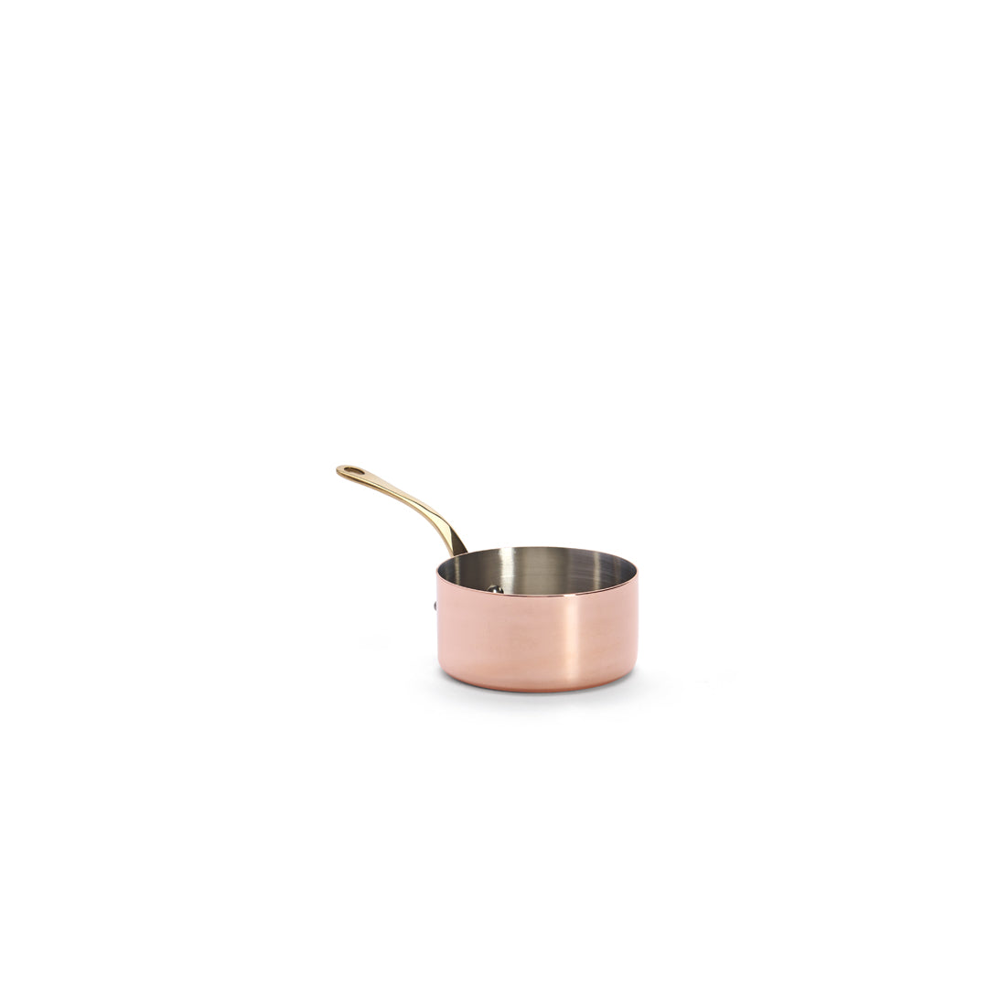 INOCUIVRE SERVICE Copper Saucepan with Brass Handle