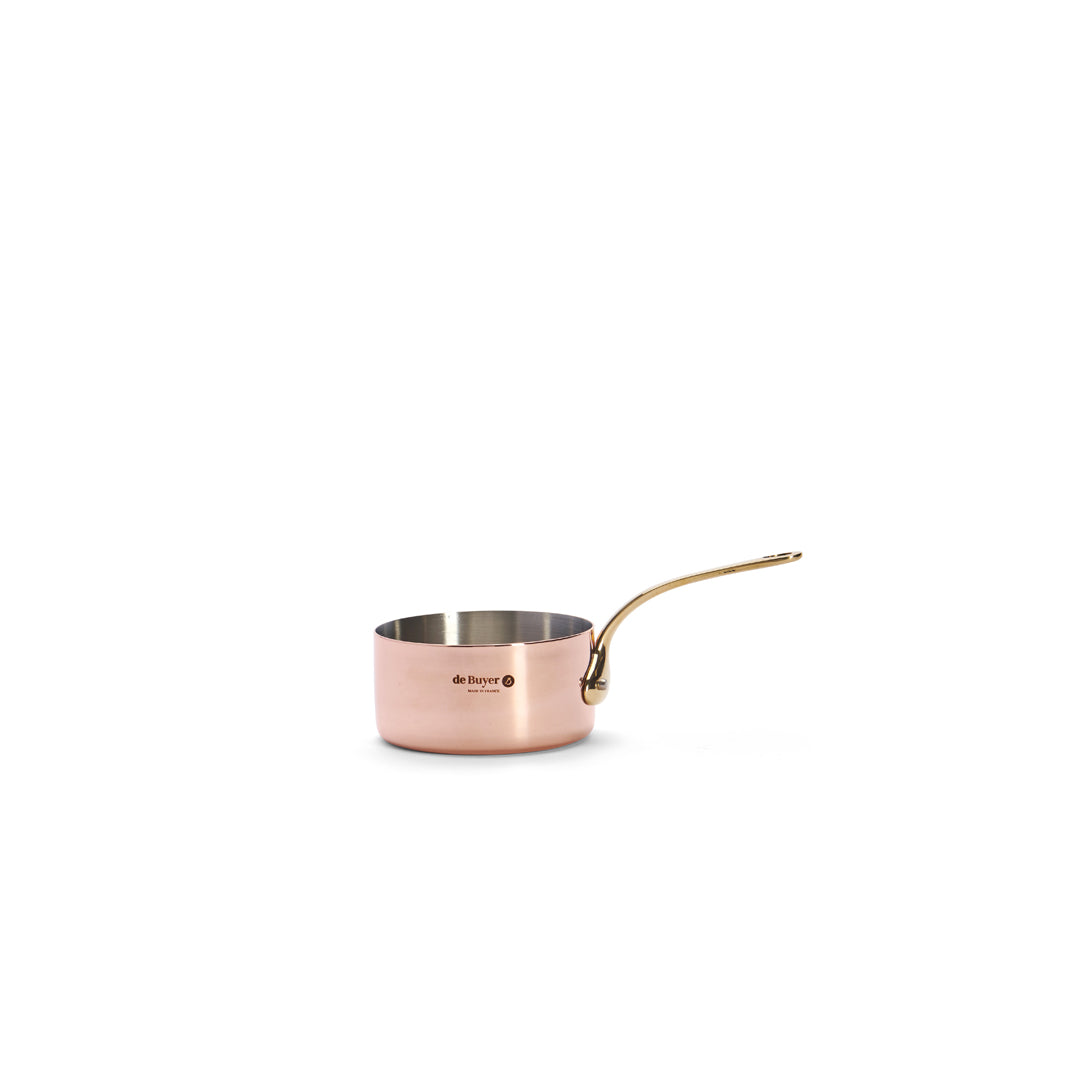 INOCUIVRE SERVICE Copper Saucepan with Brass Handle