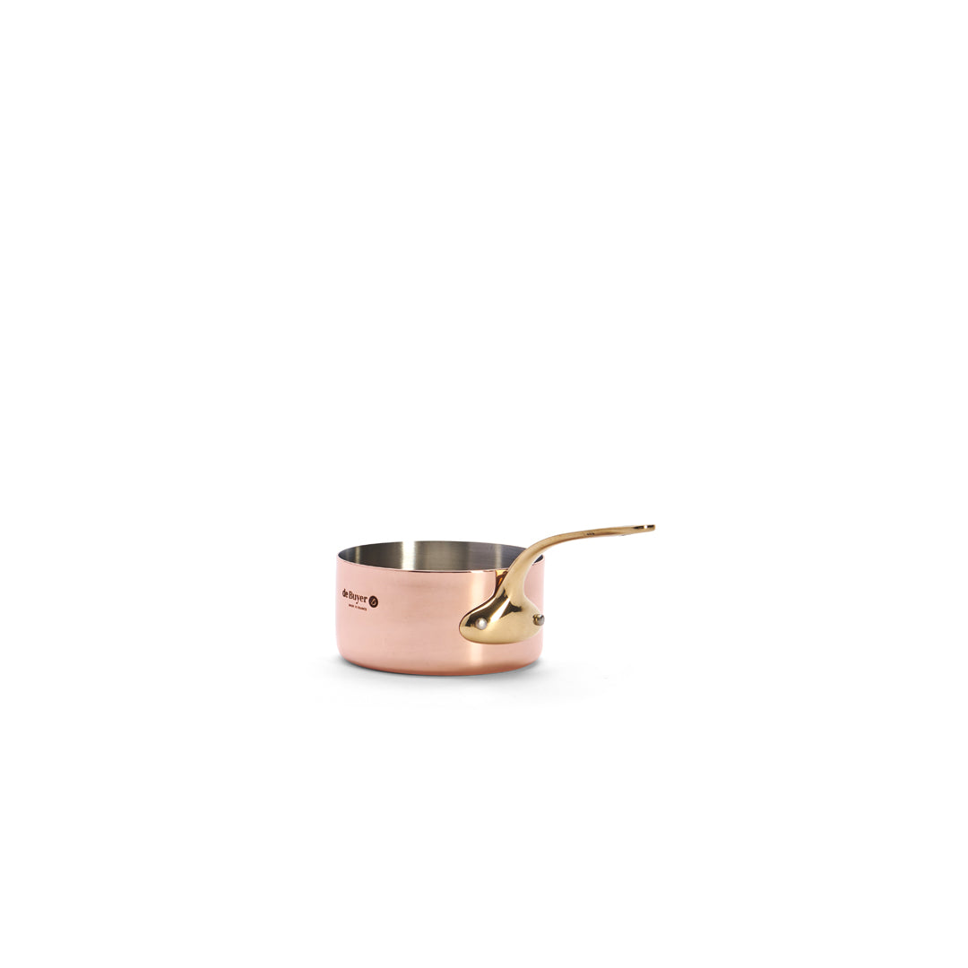 INOCUIVRE SERVICE Copper Saucepan with Brass Handle