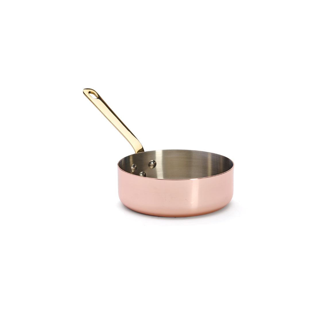 INOCUIVRE SERVICE Copper Sauté Pan with Brass Handle