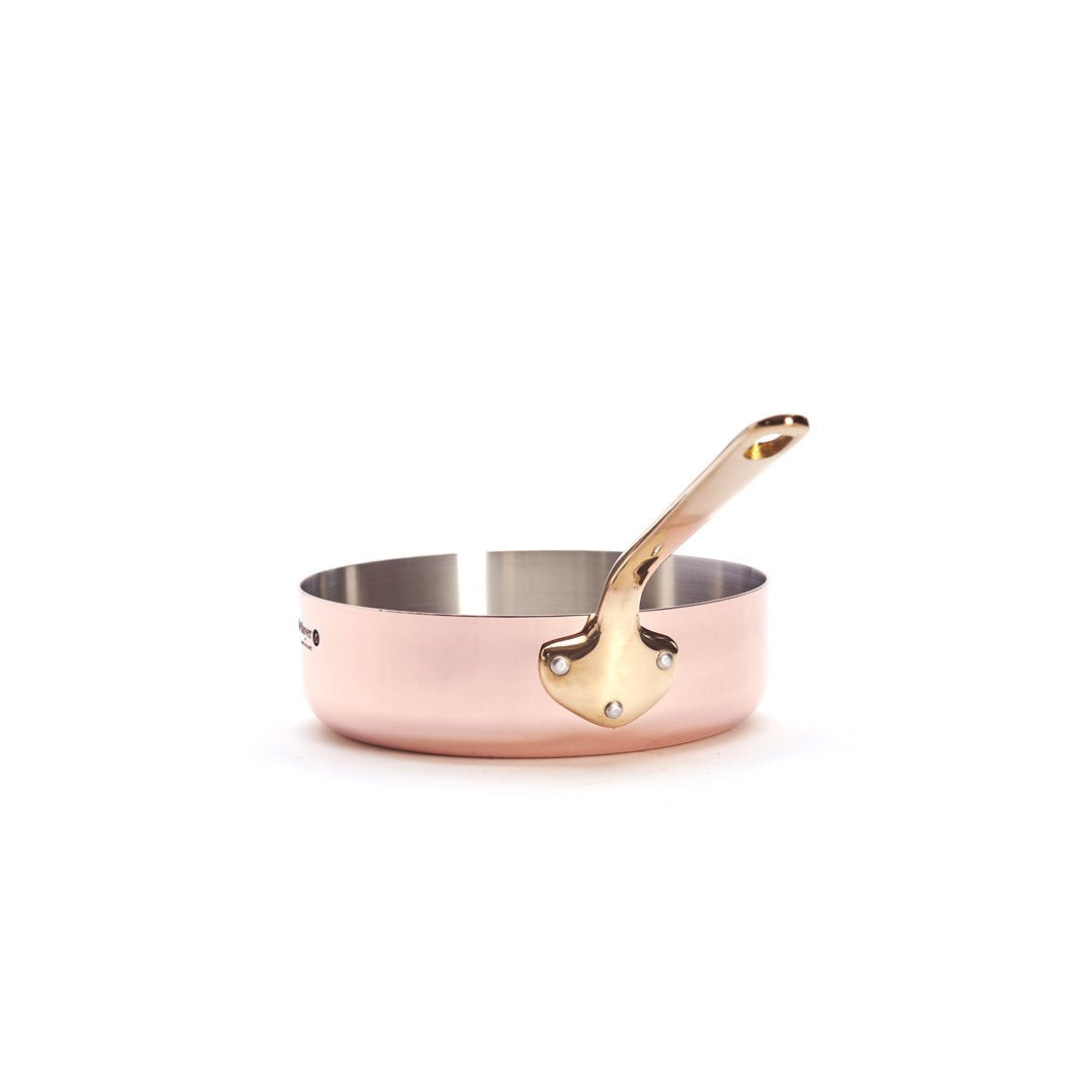 INOCUIVRE SERVICE Copper Sauté Pan with Brass Handle