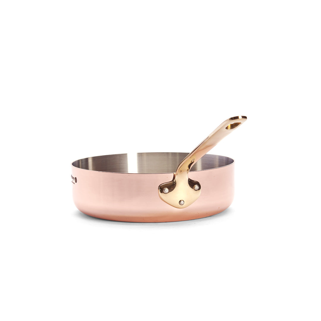 INOCUIVRE SERVICE Copper Sauté Pan with Brass Handle