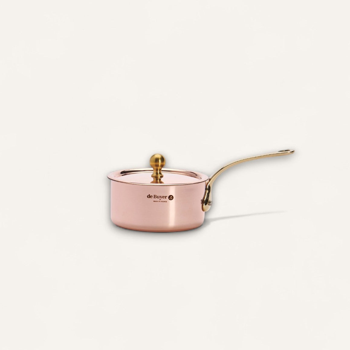 フランスde Buyer IH可24cm銅ソテーパン3 de Buyer - High stewpan with lid, cast-iron handles