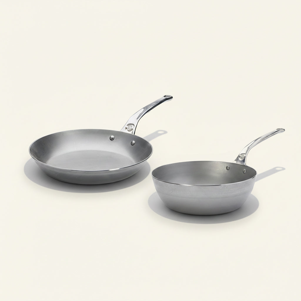 MINERAL B PRO Carbon Steel Dual Fry Set – de Buyer