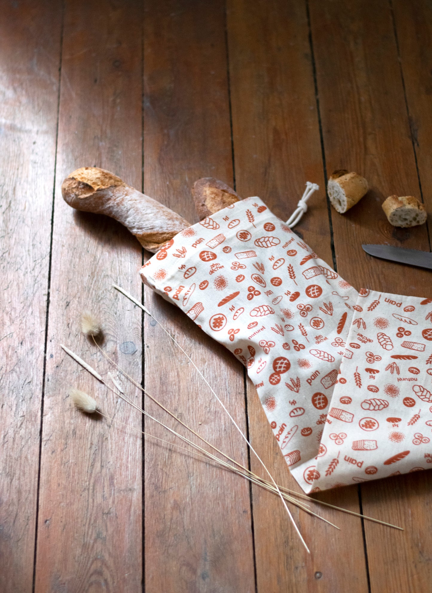 Organic Cotton Bread/Baguette Bag