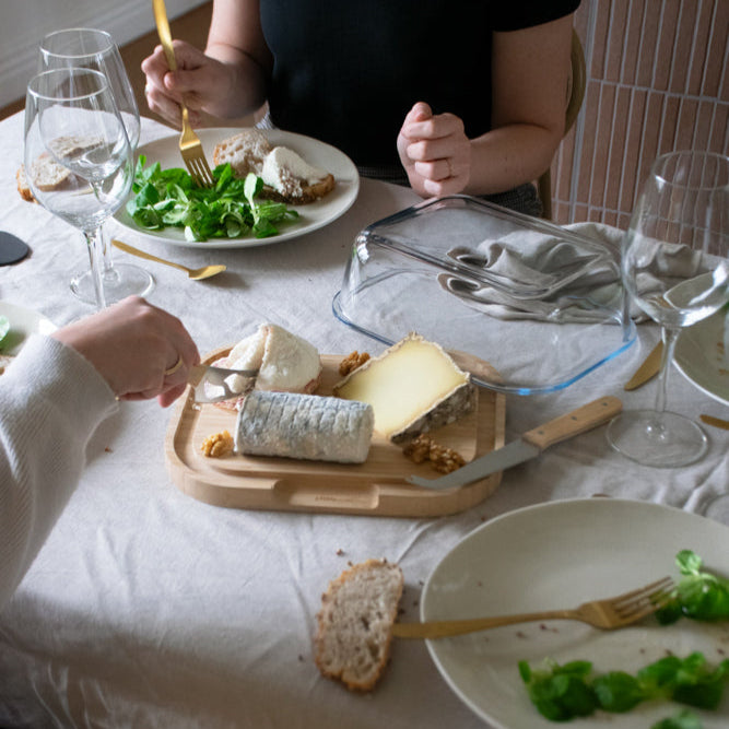 Glass & Bamboo Cheese Box