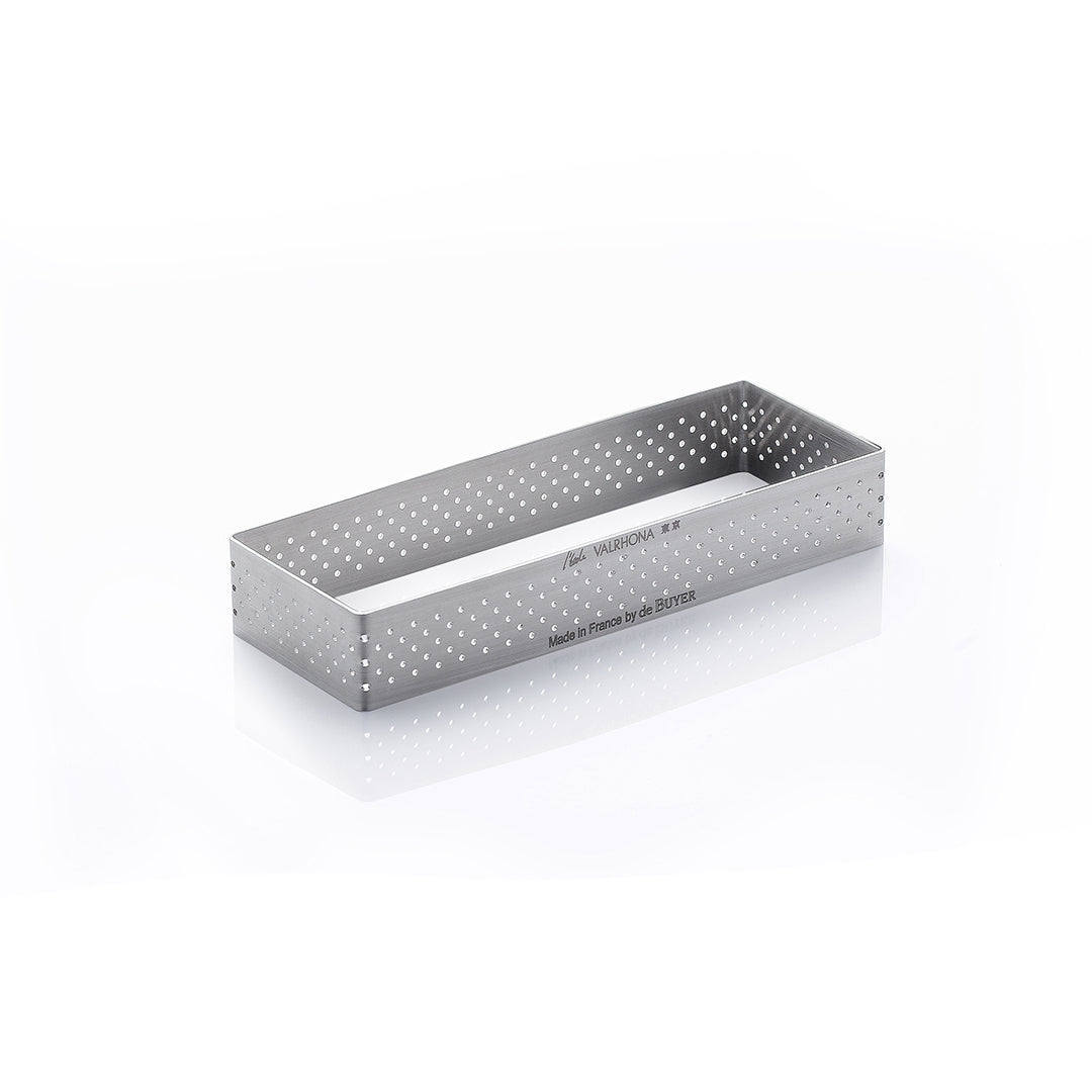 Perforated Rectangular Tart Ring Height 0.8" - IMPERFECT