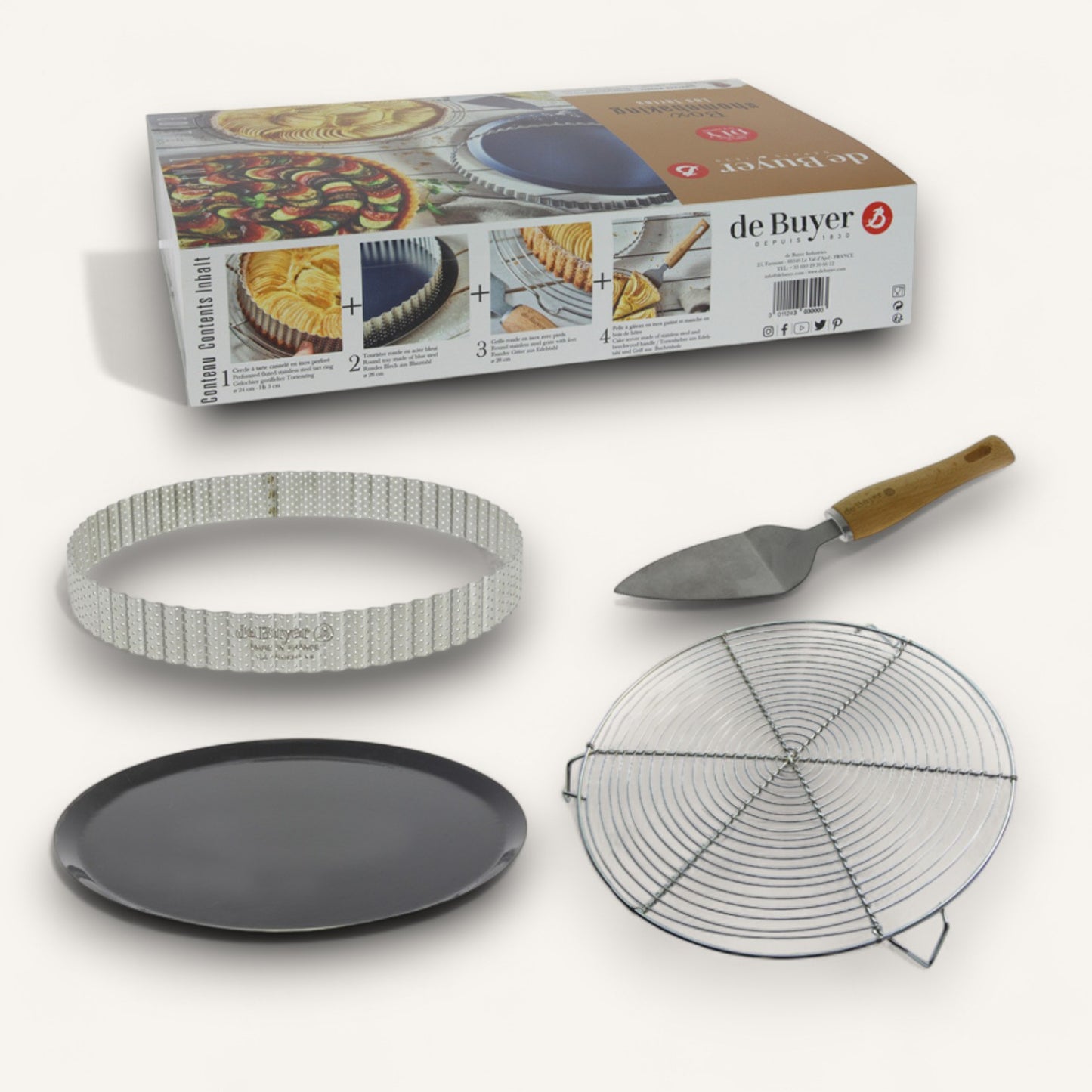 Home Baking Box 4-Piece Set for Pies & Tarts