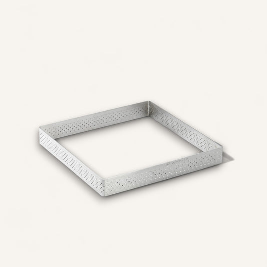 Perforated Square Tart Ring Height 0.8"
