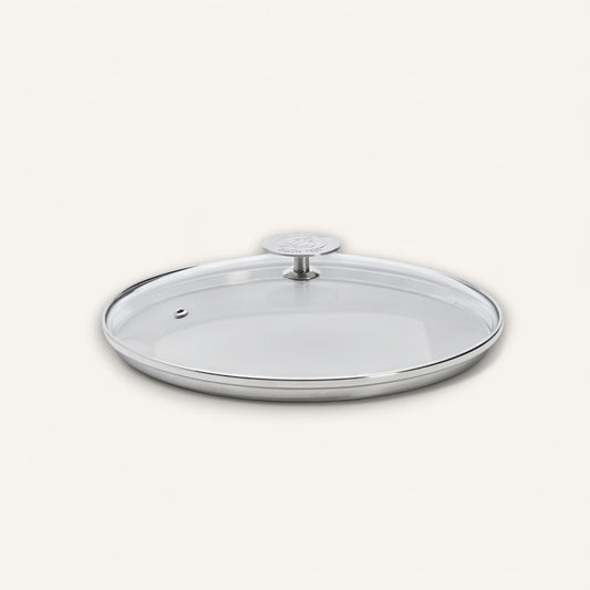 Glass Lid with Stainless Steel Knob, Tall Rim