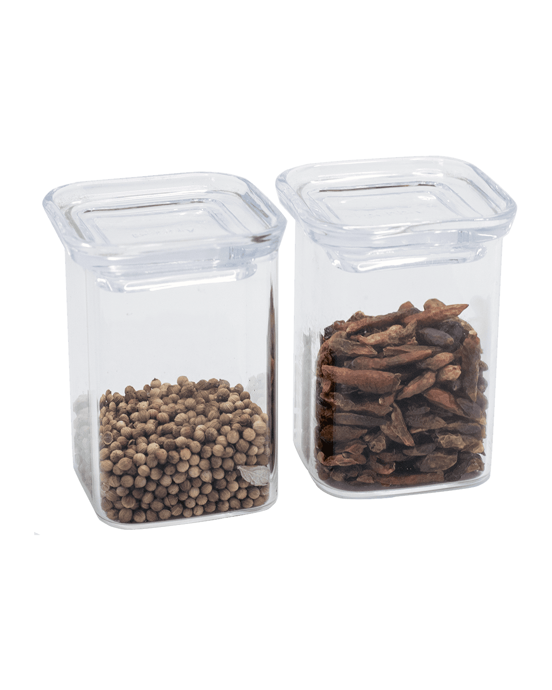 Square Glass Jars with Glass Lids 2-Pack