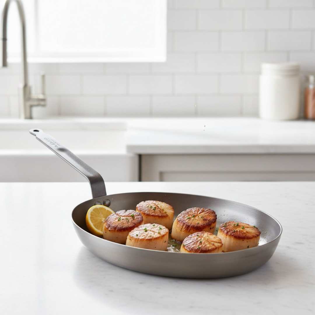 CARBONE PLUS Carbon Steel Oval Fish Pan