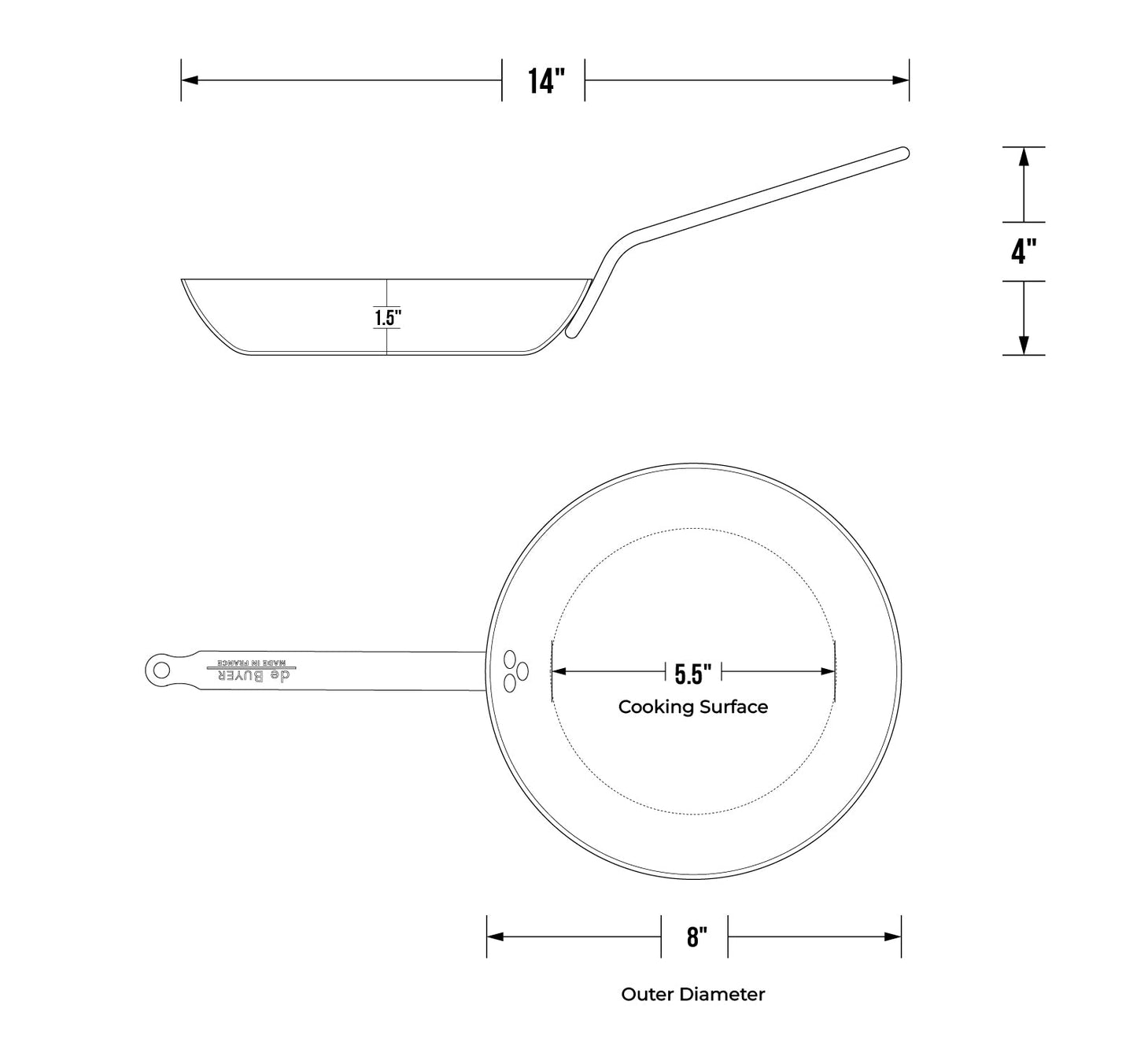 Blue Carbon Steel Master Chef Set