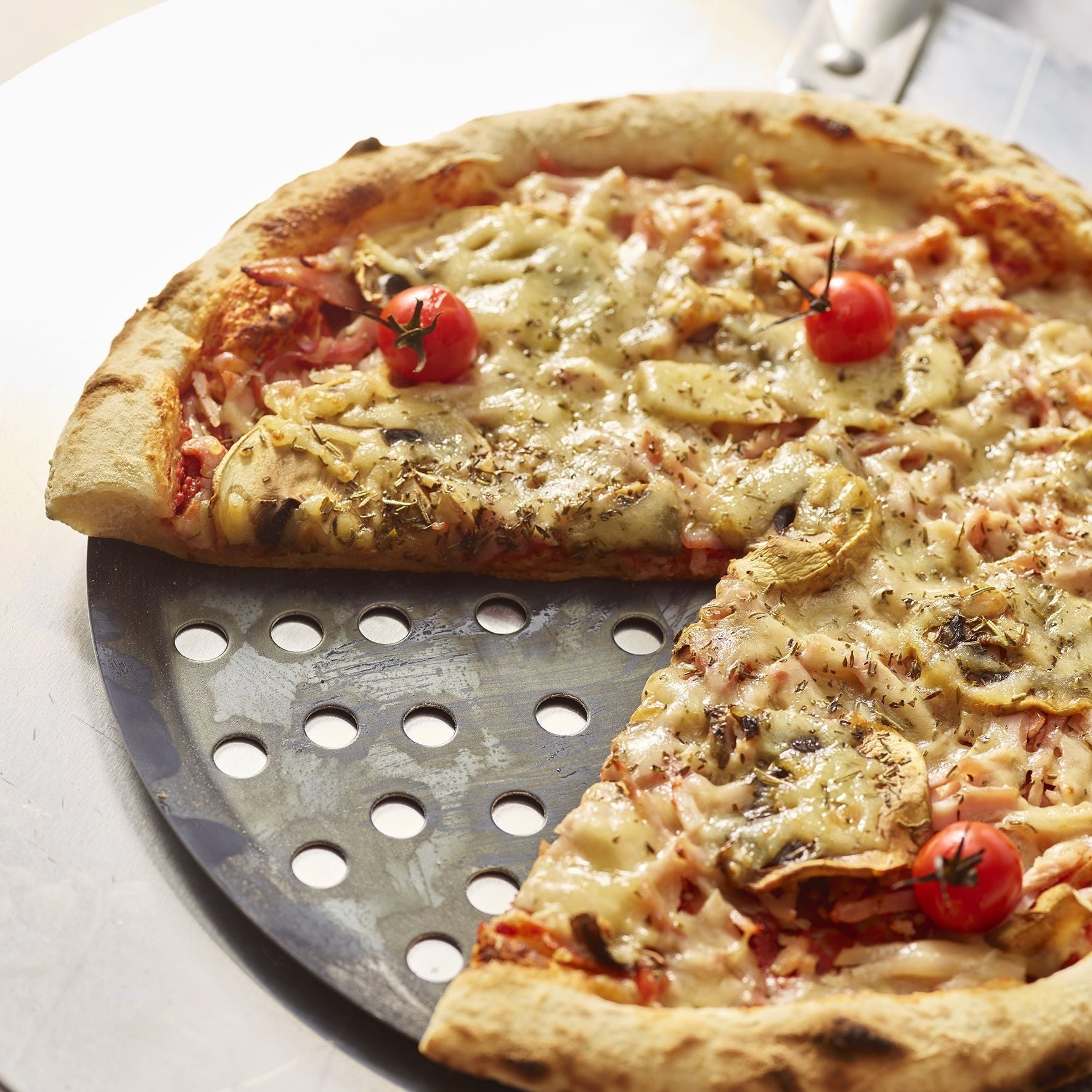 Perforated Blue Carbon Steel Pizza & Tart Sheet - Thumbnail 3