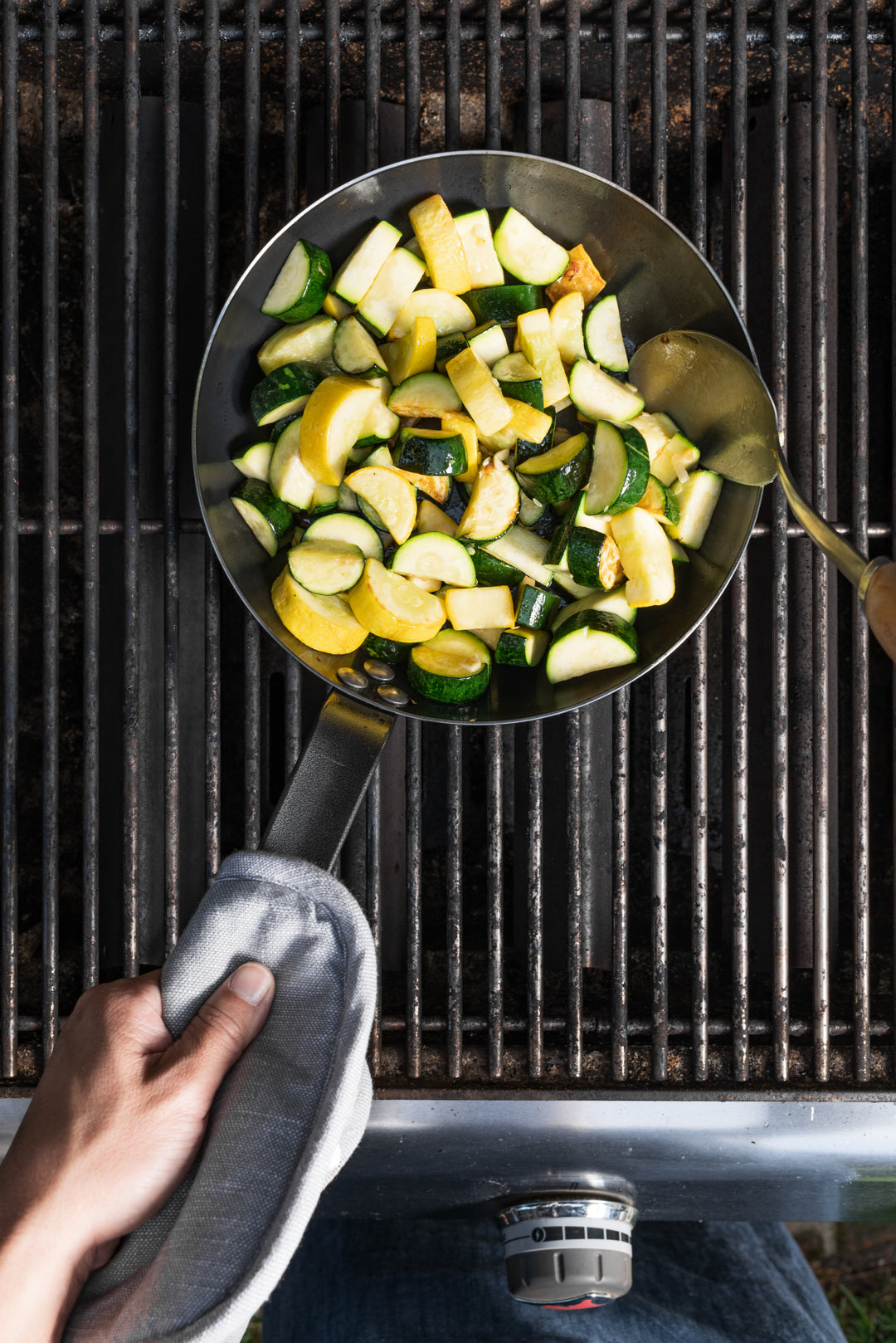 Blue Carbon Steel Outdoor Fry Pan
