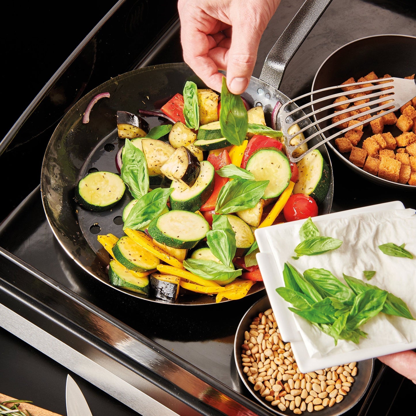 Blue Carbon Steel Perforated Grill Pan - IMPERFECT
