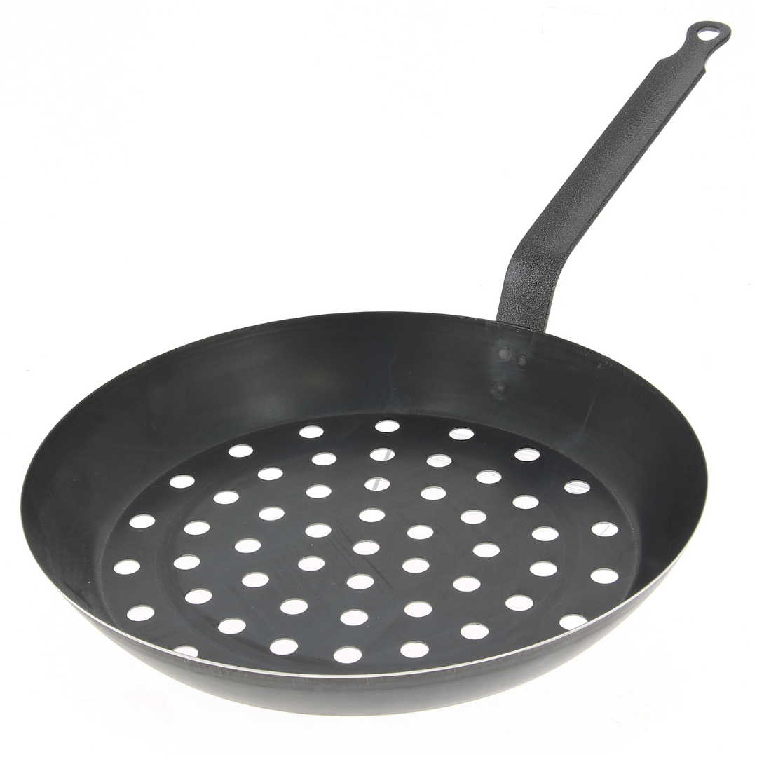 Blue Carbon Steel Perforated Grill Pan - IMPERFECT