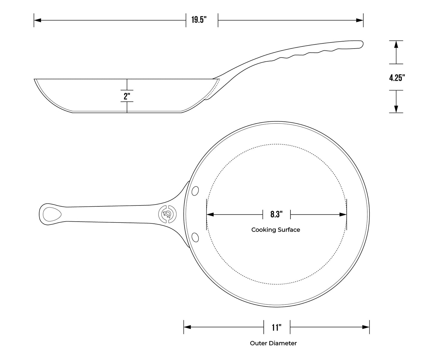 MINERAL B PRO Carbon Steel Dual Fry Set