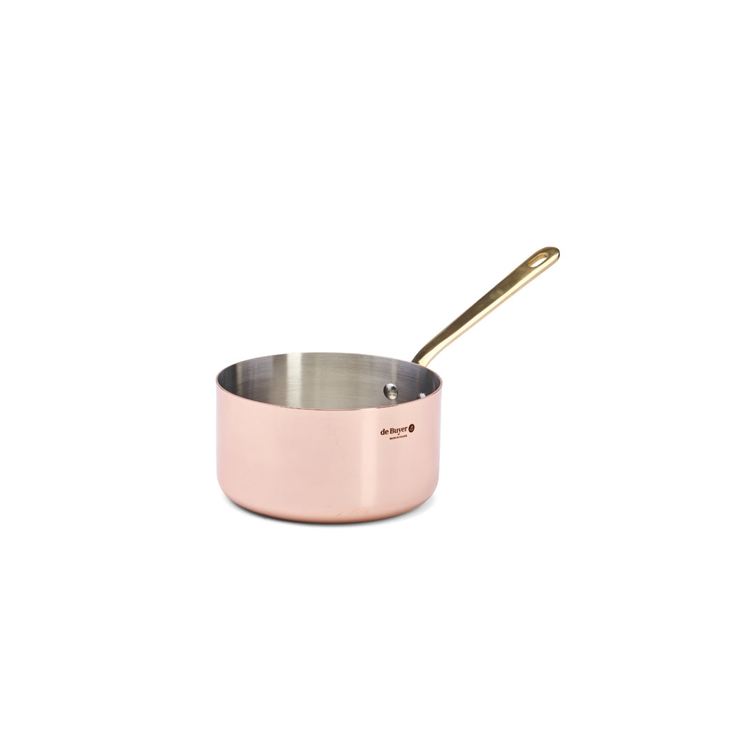 INOCUIVRE SERVICE Copper Saucepan with Brass Handle