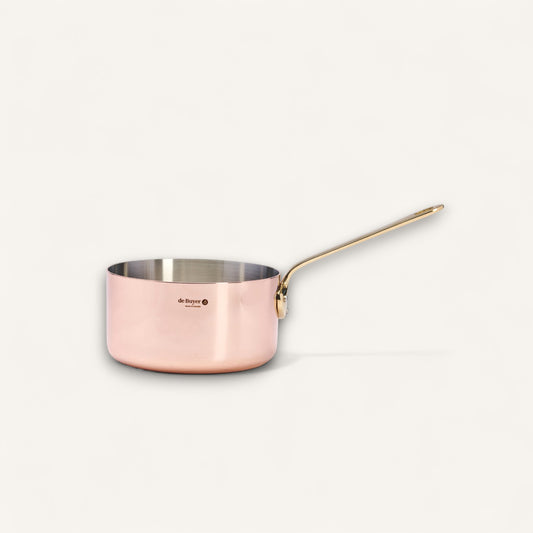 INOCUIVRE SERVICE Copper Saucepan with Brass Handle