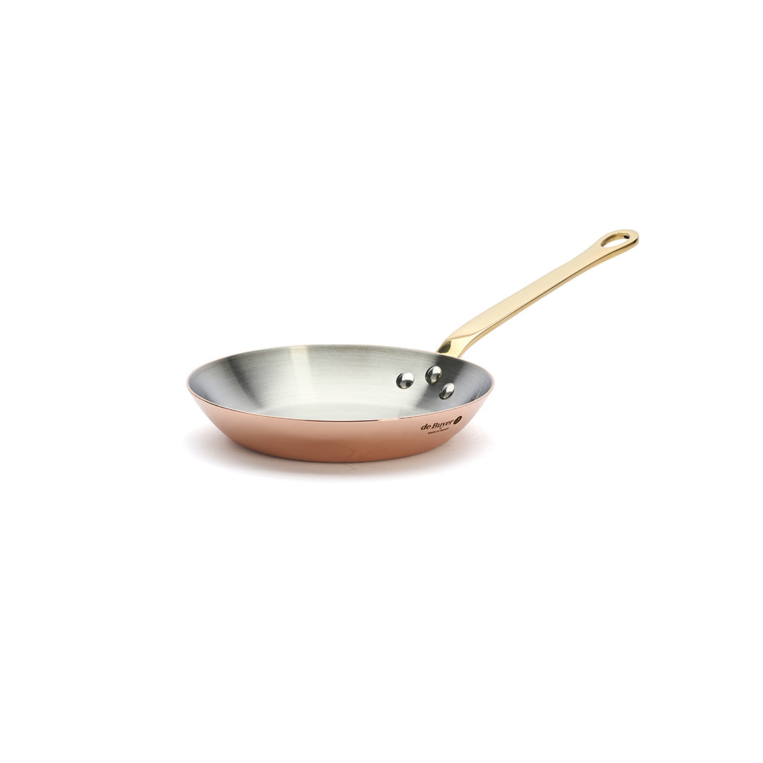 INOCUIVRE SERVICE Copper Fry Pan With Brass Handle