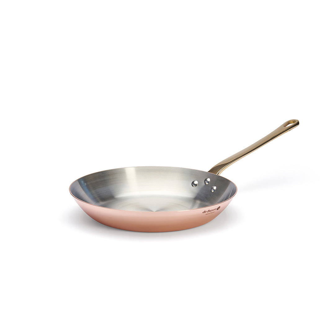 INOCUIVRE SERVICE Copper Fry Pan With Brass Handle