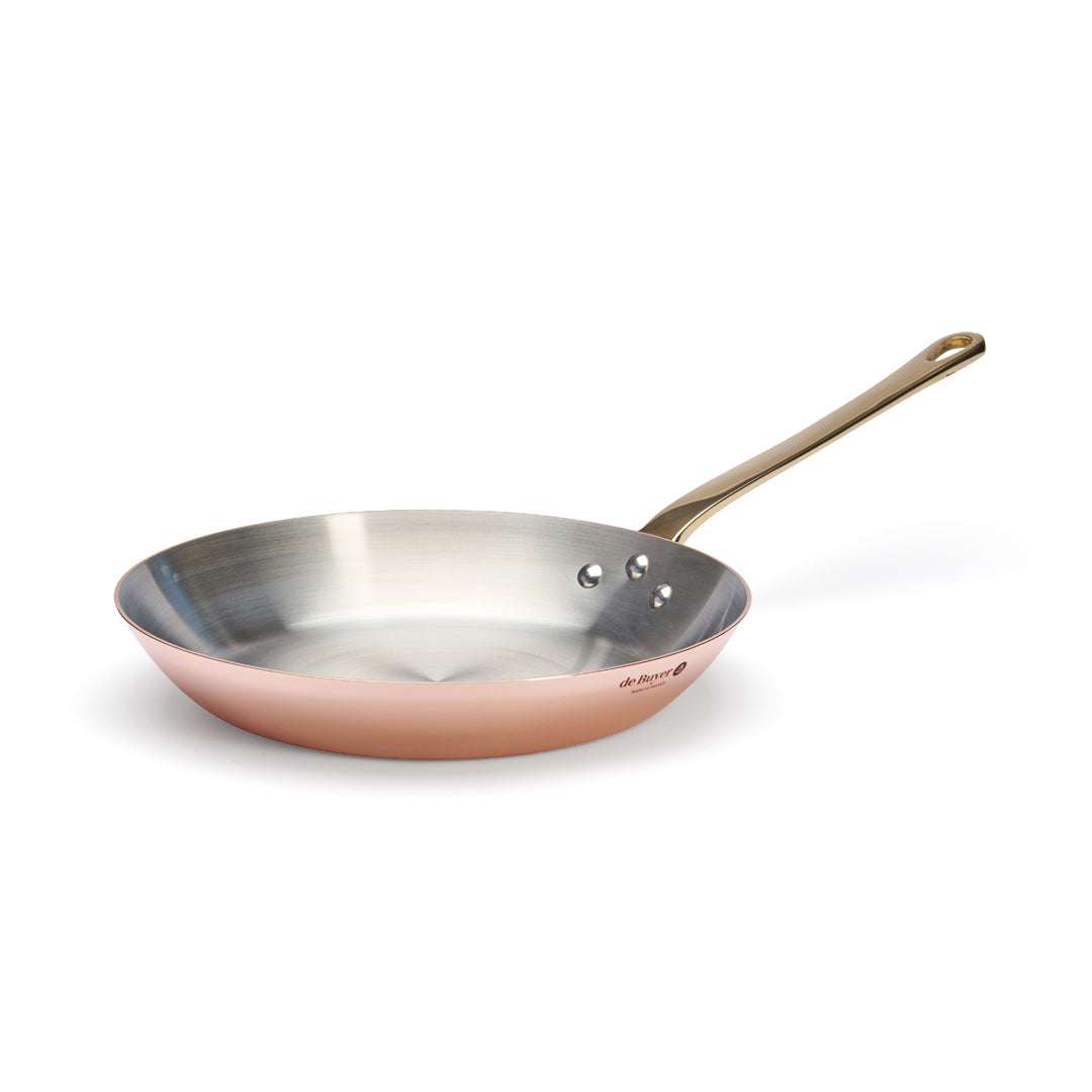 INOCUIVRE SERVICE Copper Fry Pan With Brass Handle