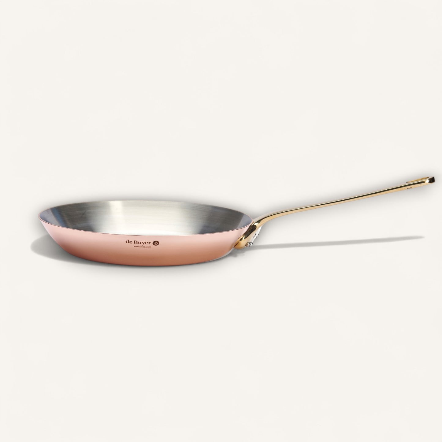 INOCUIVRE SERVICE Copper Fry Pan With Brass Handle