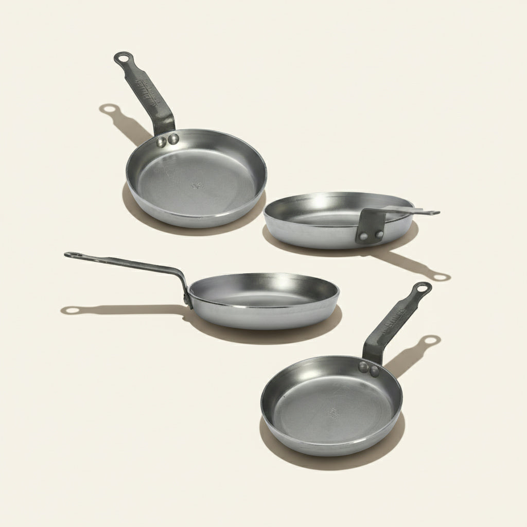 MINERAL B Carbon Steel Egg & Pancake Pan Set of 4