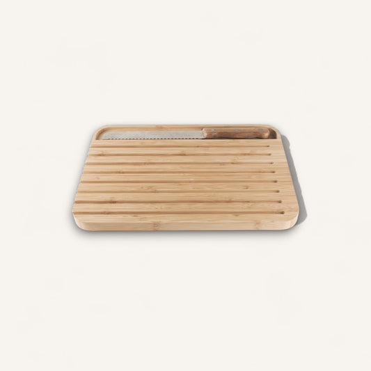 Bamboo Bread Board & Knife - 2 piece set