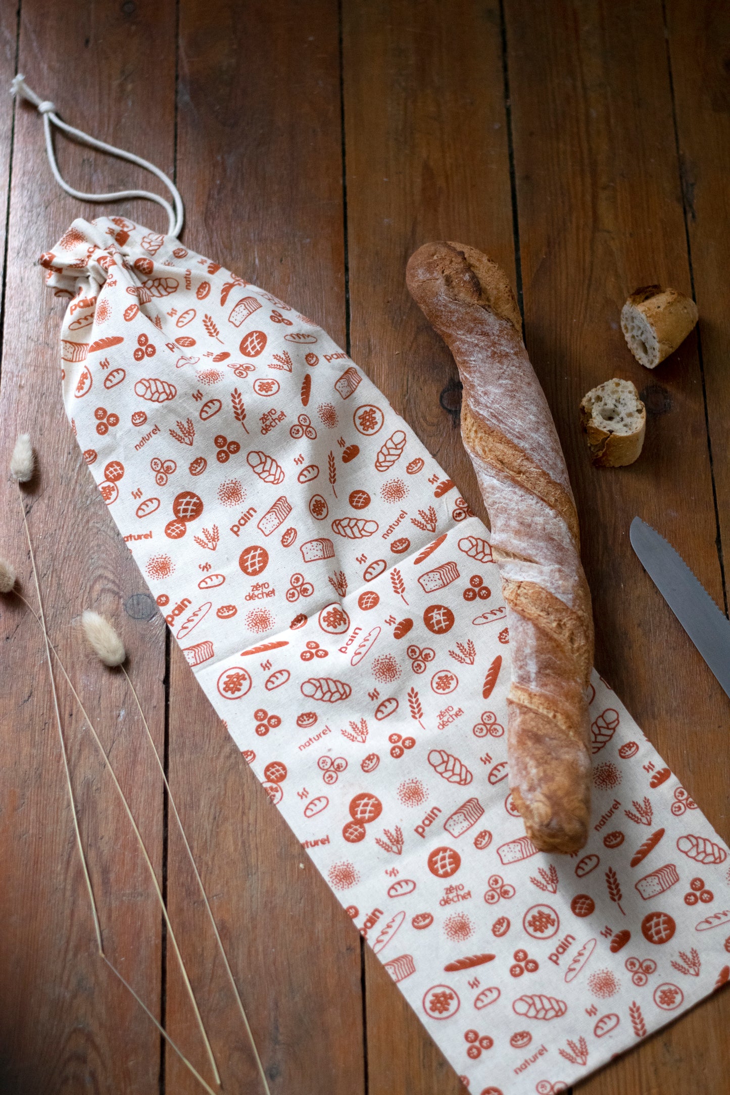 Organic Cotton Bread/Baguette Bag
