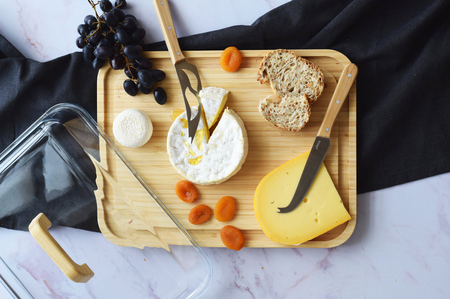 Glass & Bamboo Cheese Box