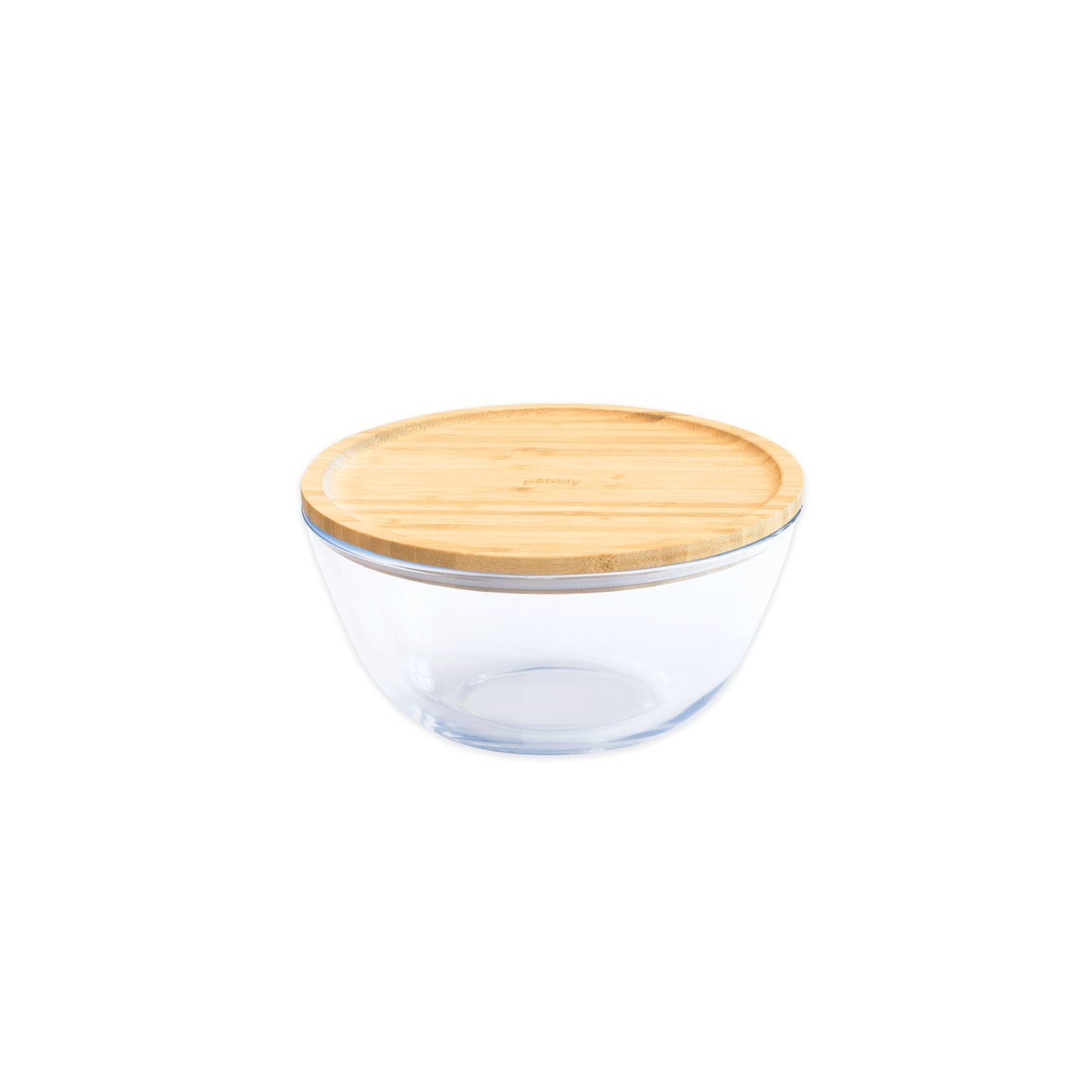 Glass Mixing Bowl with Bamboo Lid