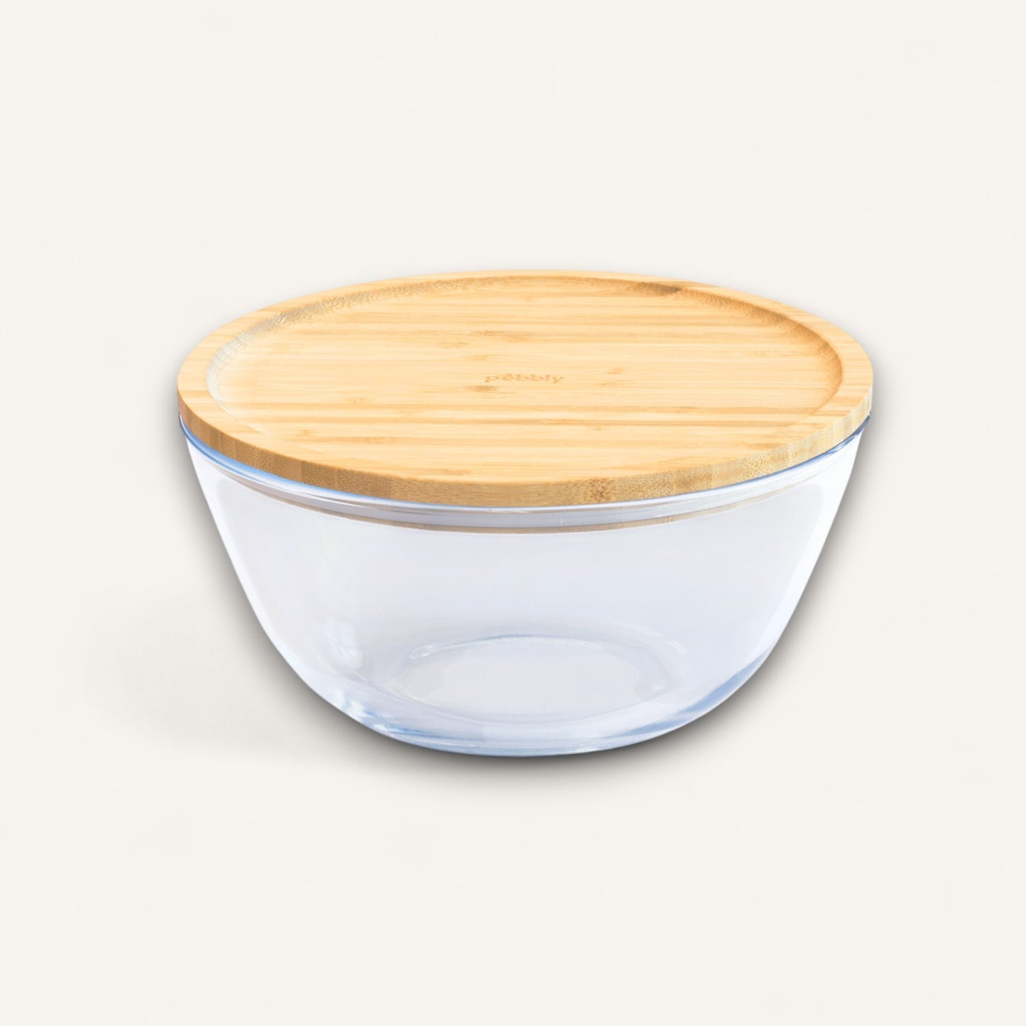 Glass Mixing Bowl with Bamboo Lid
