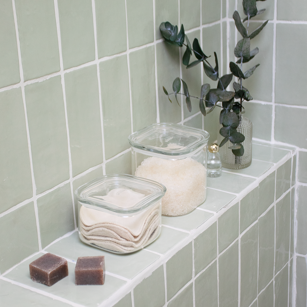 Stackable Glass Container with Glass Lid