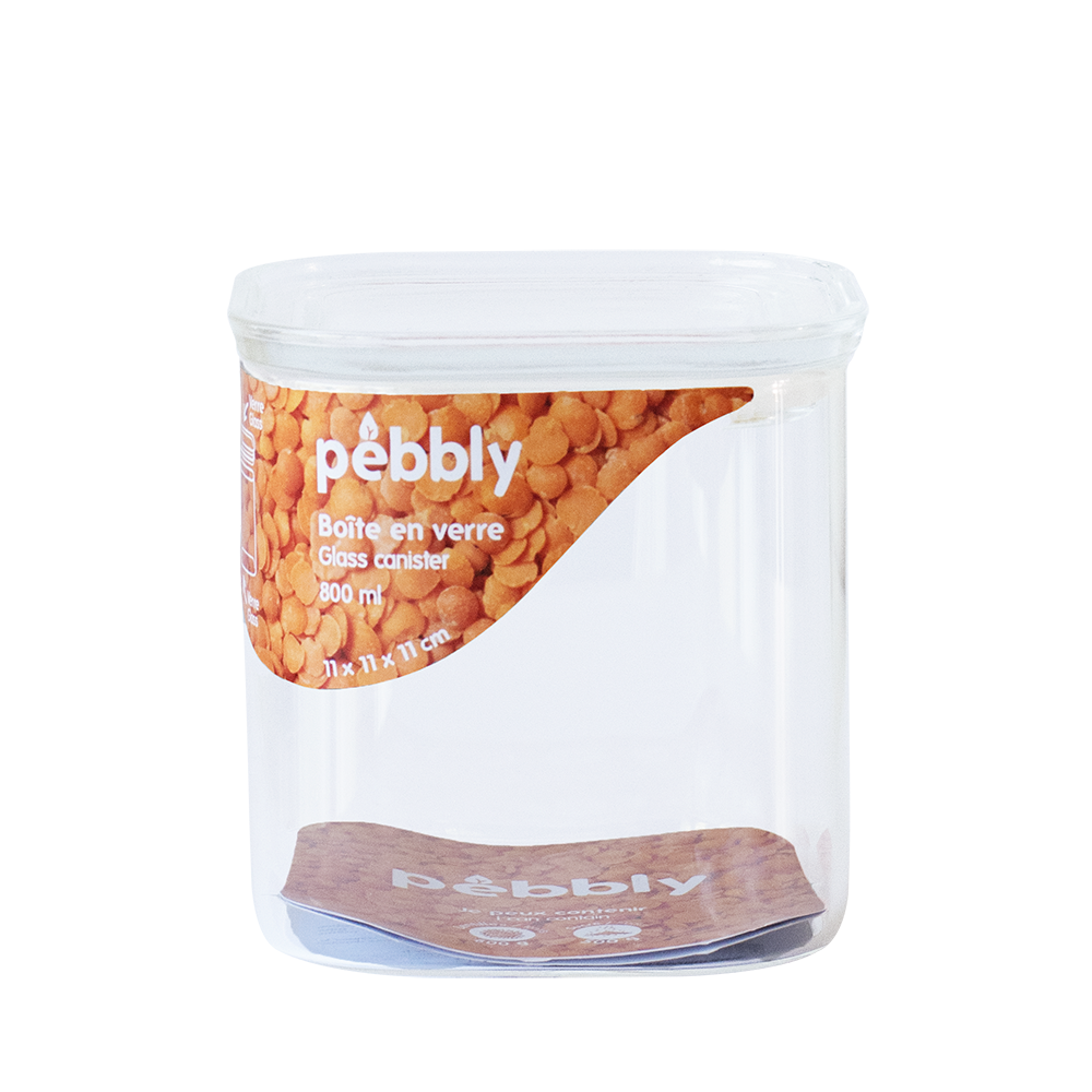 Stackable Glass Container with Glass Lid