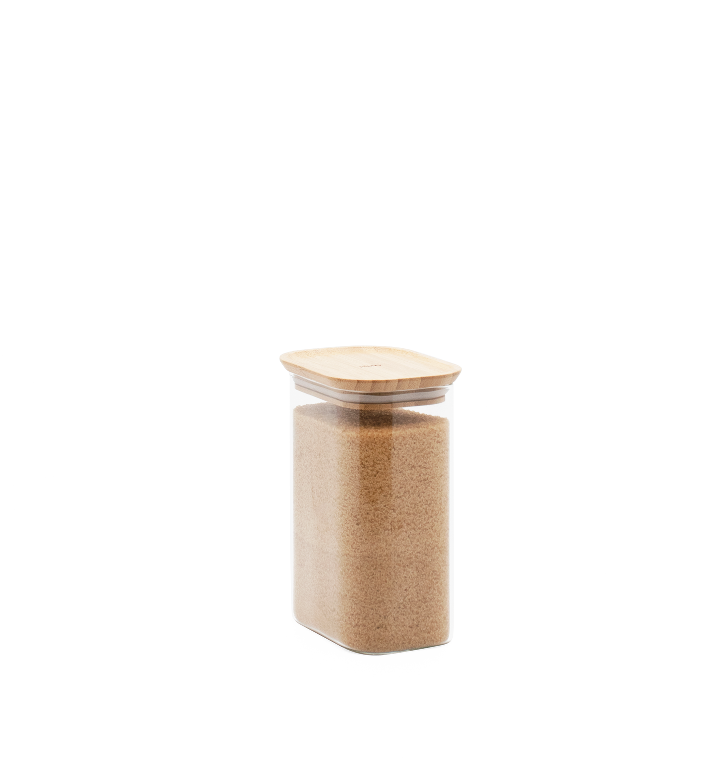Rectangular Glass Storage Canister with Bamboo Lid