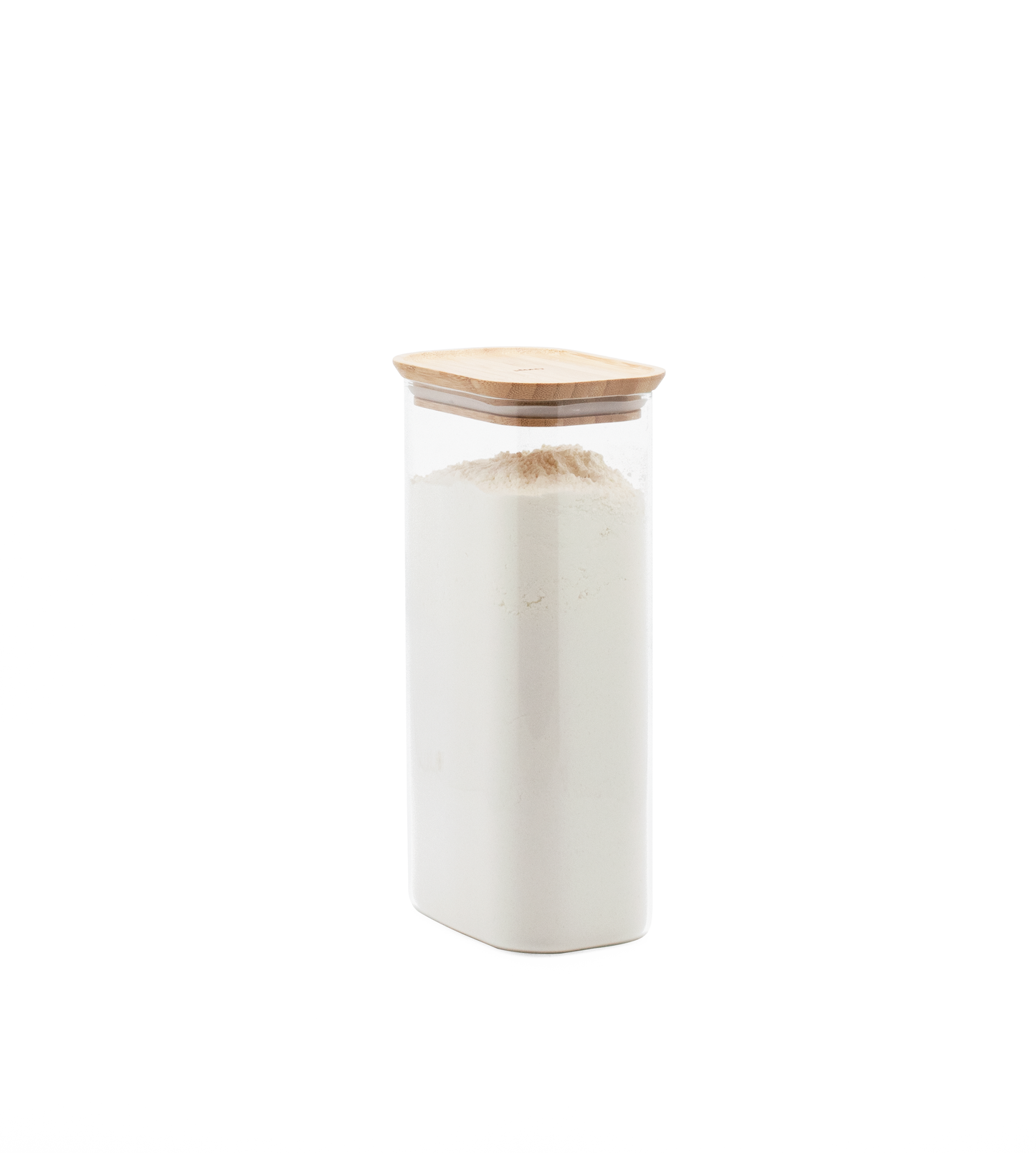 Rectangular Glass Storage Canister with Bamboo Lid